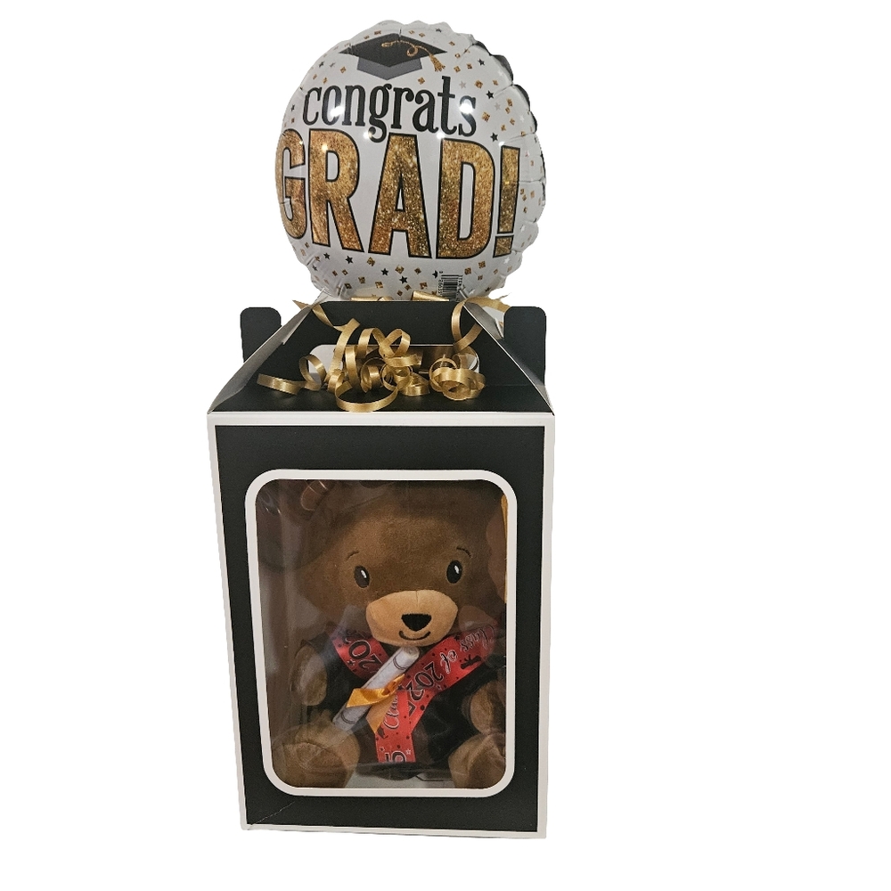 Graduation Gift Set with Teddy Bear and Balloon